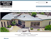 Tablet Screenshot of huffmanlabs.com